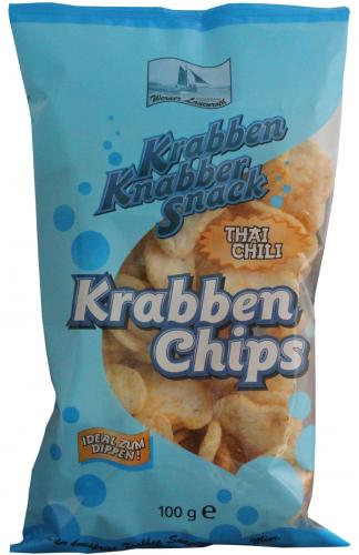 Krabben Chips Thai-Chili 100g gebacken in Rapsöl